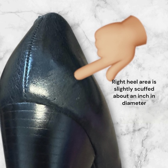 💟💎Vianni Vintage Black Leather High Heels - Picture 9 of 15